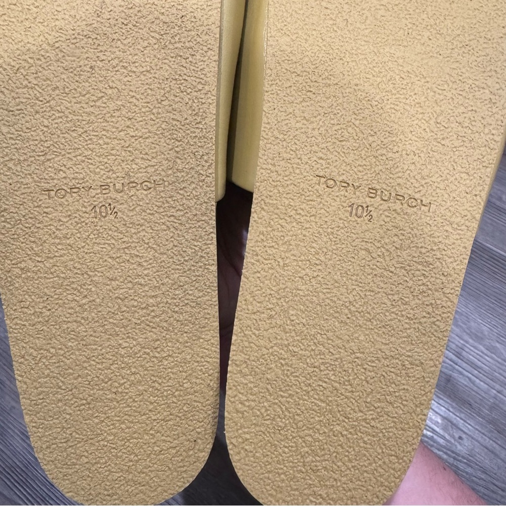 Tory Burch Patos Platform Sandal in Cornbread Yellow Leather Slides - Picture 11 of 13